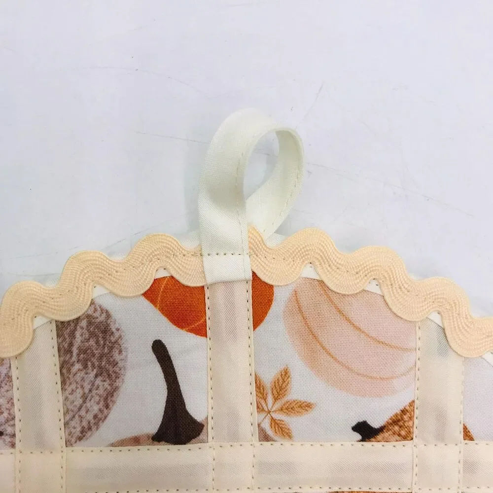 Pie Trivet Hotpad Pumpkin Pie Neutral Orange Cream Boho Cotton Machine Washable